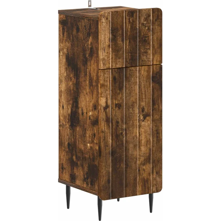 vidaXL 3-teiliges Badezimmer-Schranksystem ZWOLLE 3 stk. Raucheiche 3418004 – Bild 3