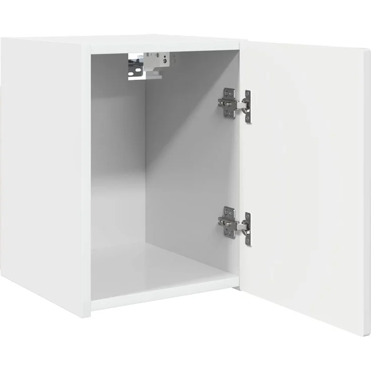 2-tlg. TV-Wandschrank, Fernsehschrank Wandmontiert Glänzend Weiß 30 x 31 x 40 cm – Bild 6