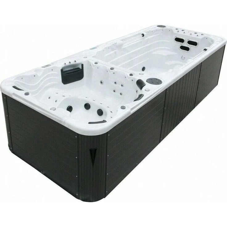 XXL Luxus Led Swim Spa 580x230cm Whirlpool Gegenstromanlage Outdoor Schwimmbad – Bild 2