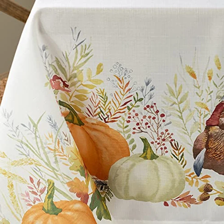 Benson Mills Bedruckte Tischdecke für Erntedankfest, Ernte- und Herbstmotiv, rechteckig, 152,4x304,8 cm – Bild 3
