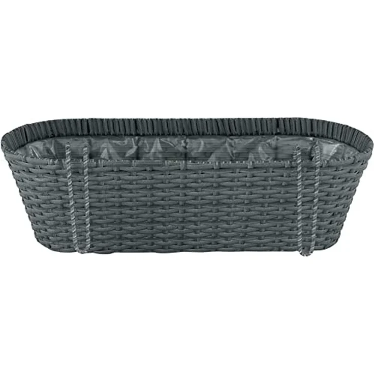 Kynast exklusiv Blumenkasten Rattan mit Halterung 613-401074 grau – Bild 4