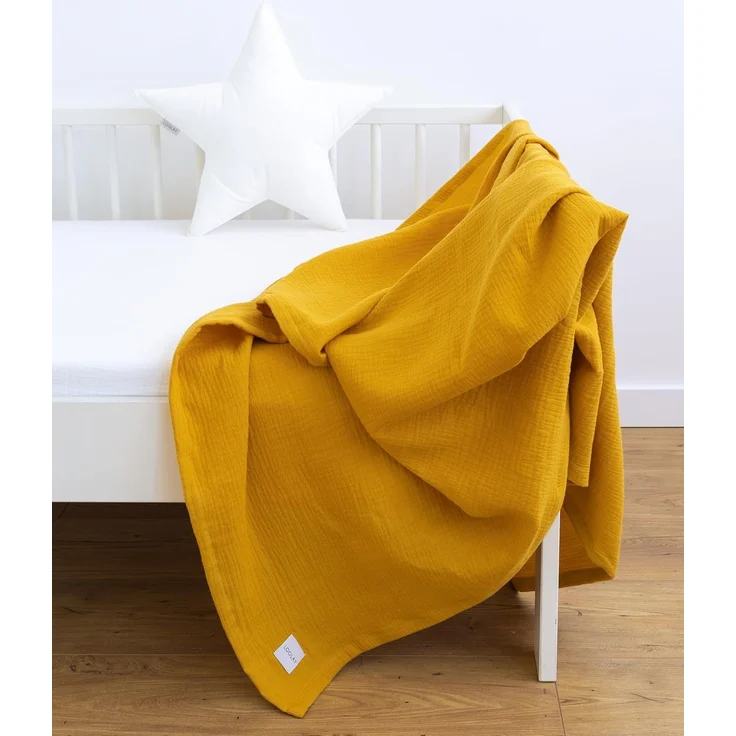 Babydecke Baumwolle MUSSELIN Decke Tuch Sommerdecke 95x95 120x120 150x200 cm, Loolay, Babytragetuch, Strandtuch, Kuscheldecke schützt und spendet Wärme