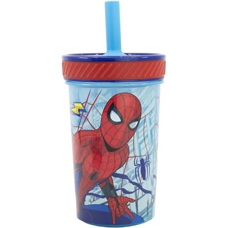 Spiderman Kippsicher Trinkbecher PP 370 ml – Drop Safe Plastikbecher mit Smartgrip-System – Bild 1