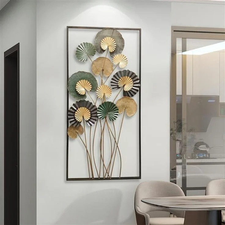 Dekoleidenschaft Metallbild 3D Wandbild "Blätter" oder "Gingko" aus Metall, verschiedene Modelle, Blätter, Wanddeko, Wandschmuck, Bild für Wohnzimmer, Flur, Schlafzimmer – Bild 4