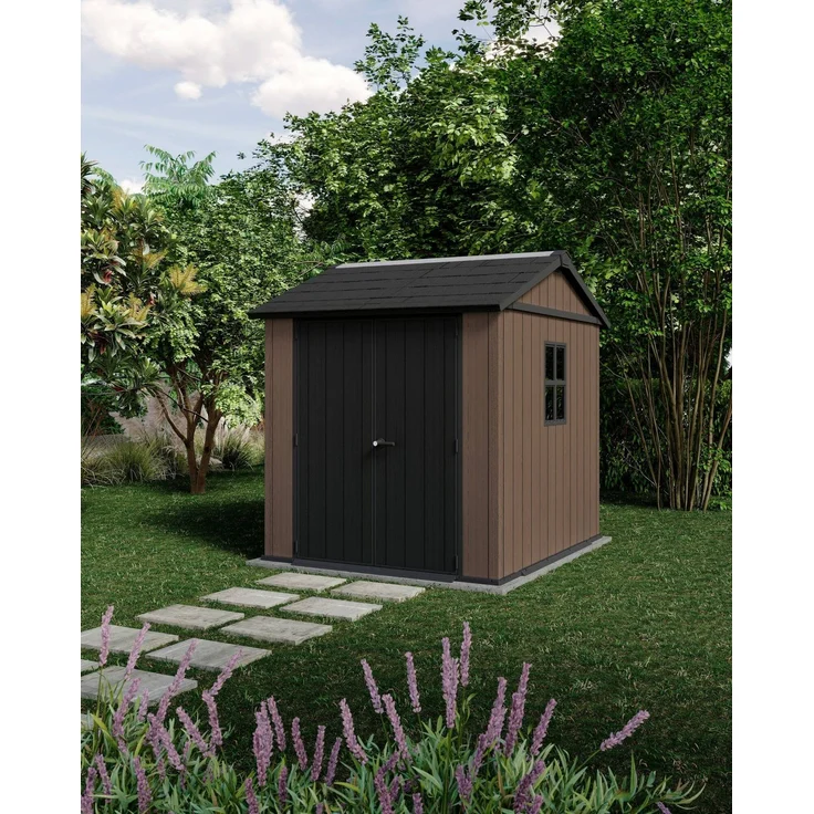 Dmora Gartenhaus Kincardine, Gartenhütte, Gartenhaus, Werkzeugschuppen, 230x224 h246 cm, Braun – Bild 4