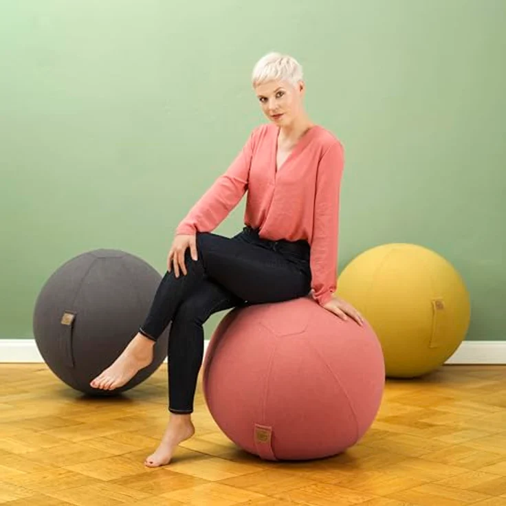 Sitting Ball Hocker Felt 150 l, Outdoor-Sitzsack in Anthrazit mit EPS-Perlen-Füllung und waschbarem Bezug – Bild 3