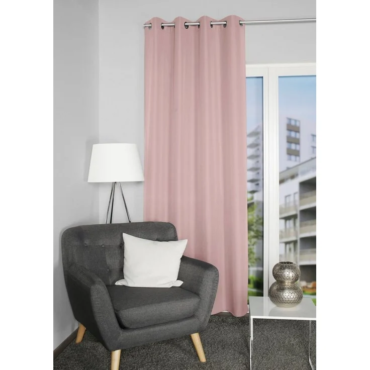 Home Basics Vorhang ATLANTIK (1 St), Ösen, blickdicht, Ösenschal Uni ATLANTIK – Bild 1