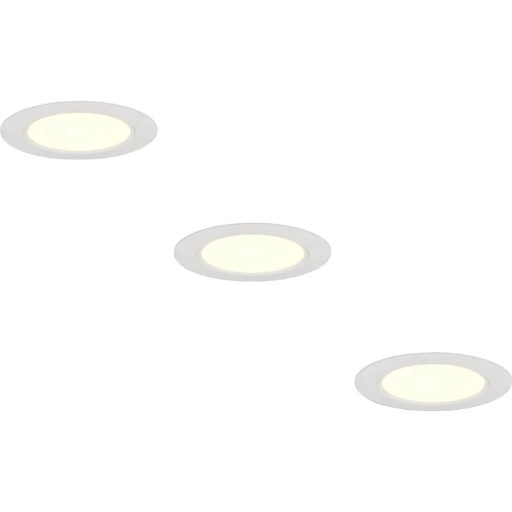 LED Einbaustrahler 230V 3er Set dimmbar, 3 Lichtfarben für Badezimmer, Ø 11cm – Bild 2
