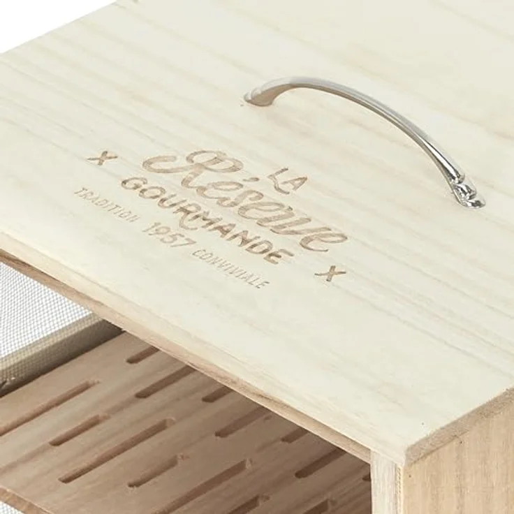 Cook Concept KA4717 Vorratsschrank, für Aufbewahrung, sonstiges Zubehör, Paulownia-Holz, Holz-Stahl, 28,2 x 24 x 39 cm – Bild 7