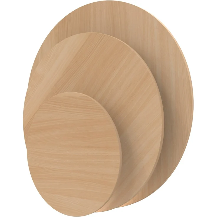 Dekor Spanplatte 28mm Tischplatte rund melaminharzbeschichtet Buche mit ABS Kante Umleimer - Größe 30 x 30 cm - Höhe 2,8 cm - Farbe Buche Hell – Bild 5