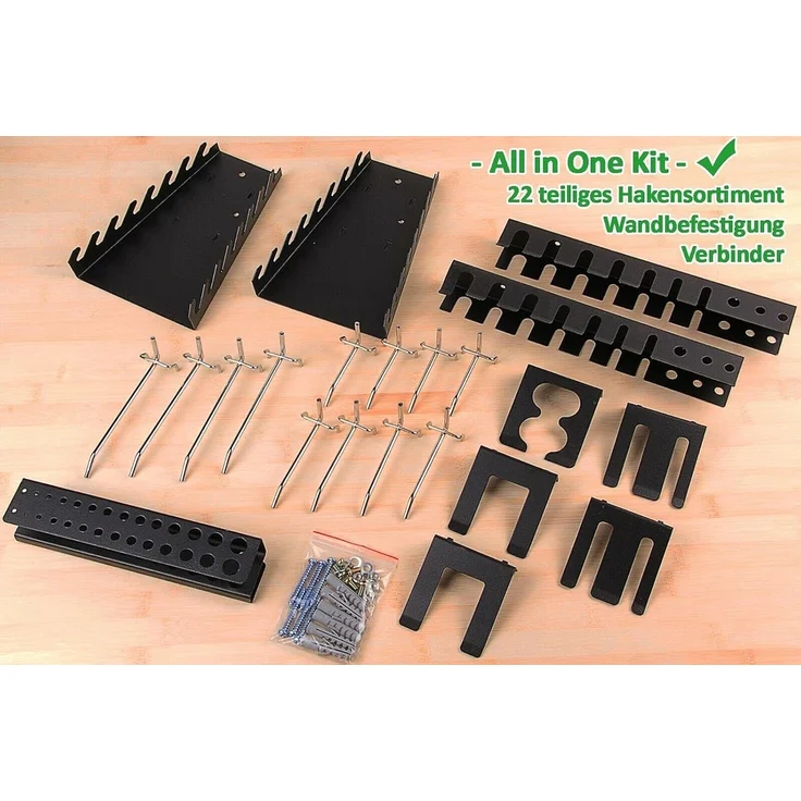 ONDIS24 Lochwand Jochen, 3 Stk, mit 22 Haken, BxTxH: 119,5x2,5x59,5 cm – Bild 6