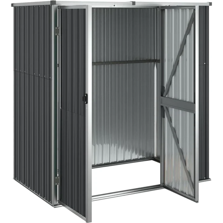 vidaXL Gerätehaus Anthrazit 161x89x161 cm Verzinkter Stahl 316211 – Bild 4