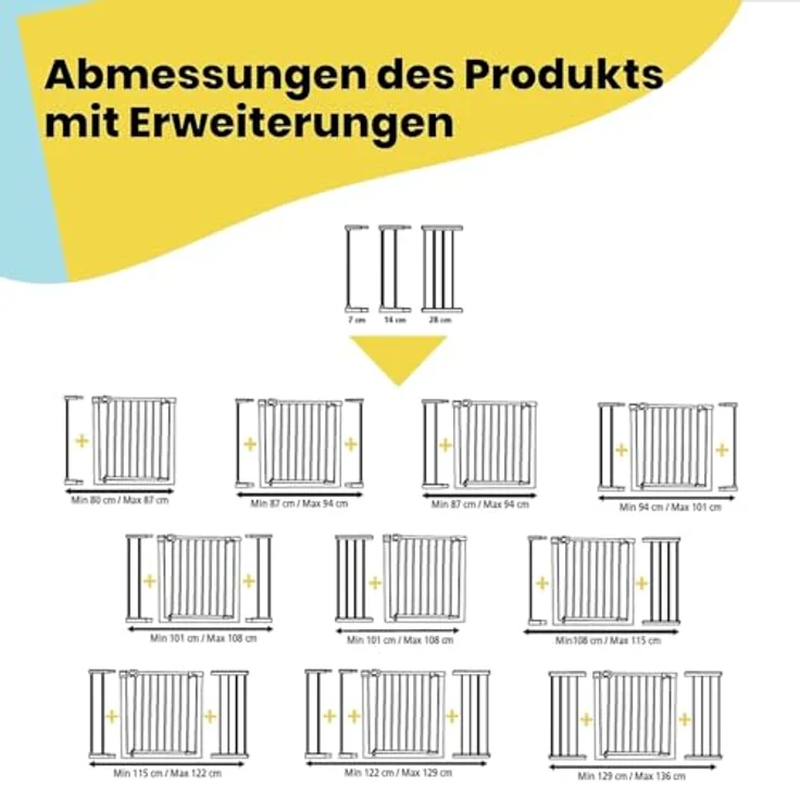 Safety 1st - Secure Tech Einfach Schließen Metal Gate White (Versand aus UK) – Bild 10