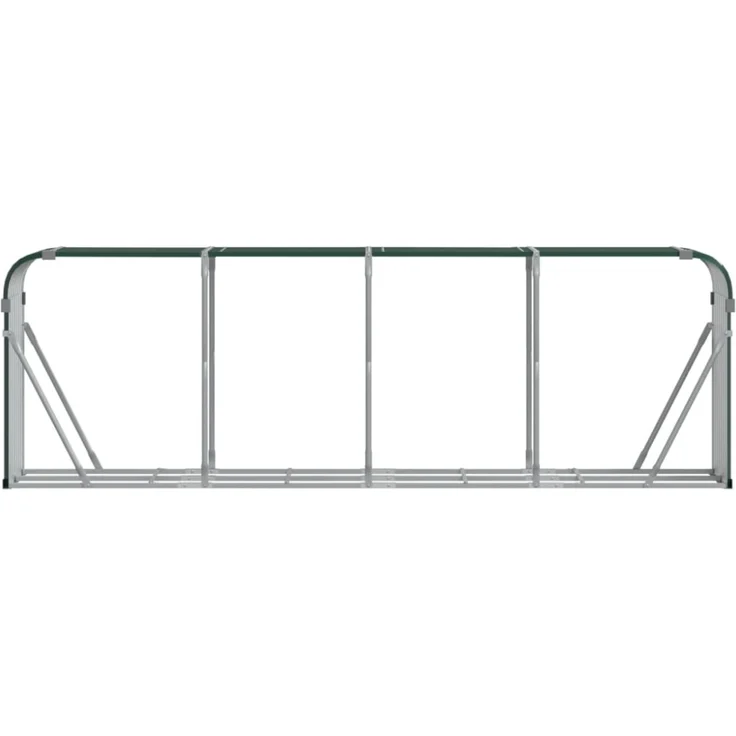 vidaXL Holzkorb Grün 300 x 45 x 100 cm Verzinkter Stahl 364546 – Bild 9