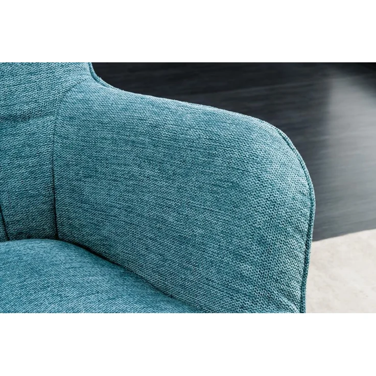riess-ambiente Sessel SCANDINAVIA blau / natur (Einzelartikel, 1-St), Wohnzimmer · Stoff · Massivholz · mit Armlehnen · Scandinavian Design – Bild 7