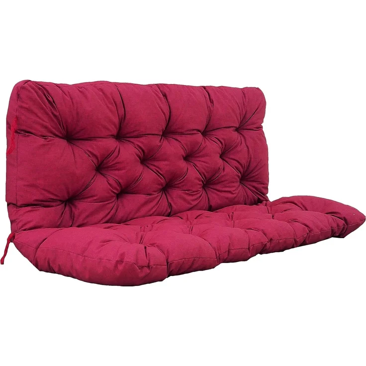 Chicreat Bankkissen mit Rückenteil 120 x 98 x 8 cm, Rot – Bild 1
