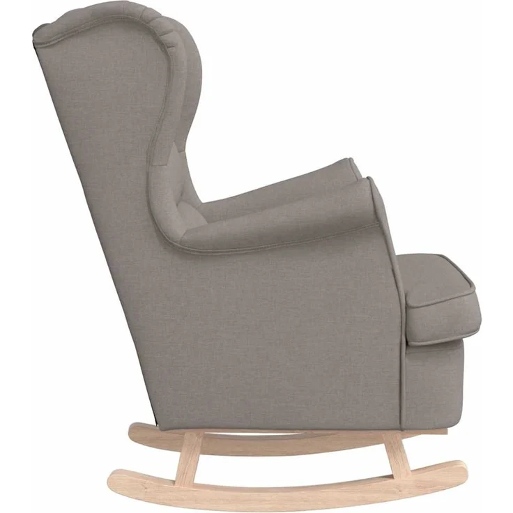 Schaukelsessel, Schaukelstuhl Taupe 74x90x102 cm Stoff – Bild 5