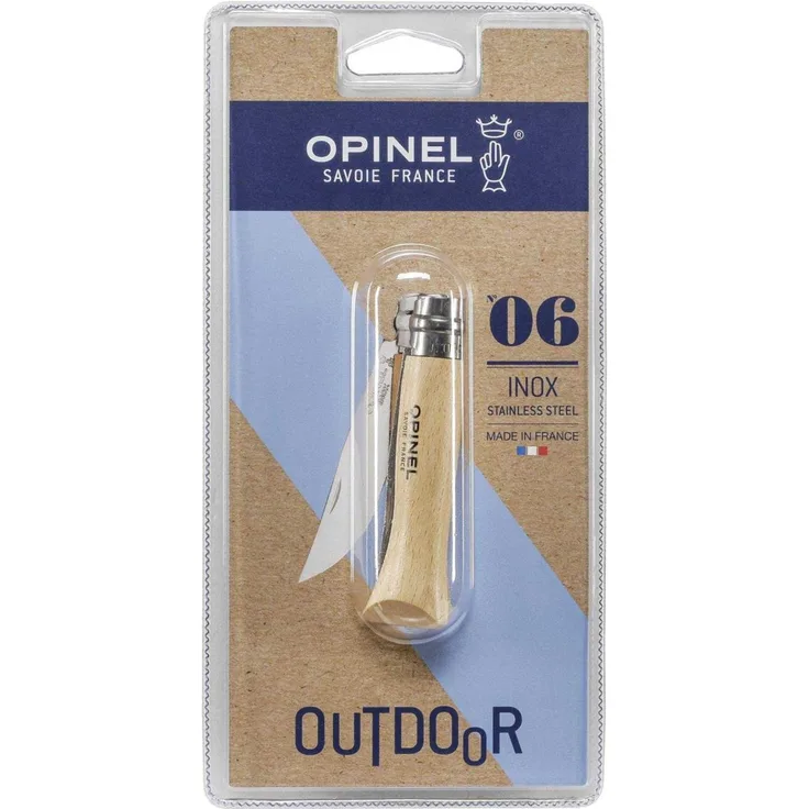 Opinel Taschenmesser No. 06 Edelstahlklinge mit Holzgriff (000404)