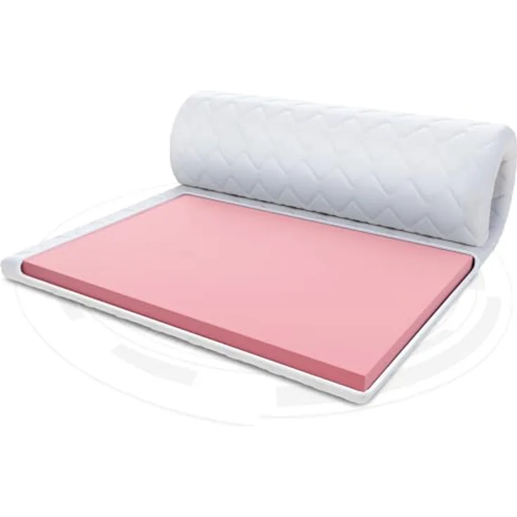 FDM VISCO MAX Matratzen Topper, 140x200 cm, Härtegrad H1, 8 cm Höhe, thermoplastischer Schaum, Allergiker geeignet, Öko-Tex, weiß
