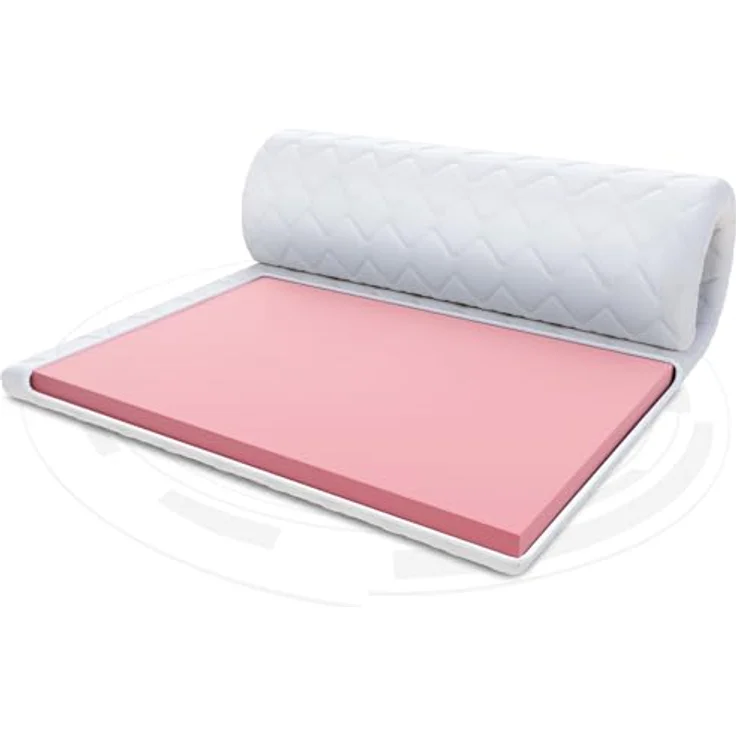 FDM VISCO MAX Matratzen Topper, 140x200 cm, Härtegrad H1, 8 cm Höhe, thermoplastischer Schaum, Allergiker geeignet, Öko-Tex, weiß – Bild 1