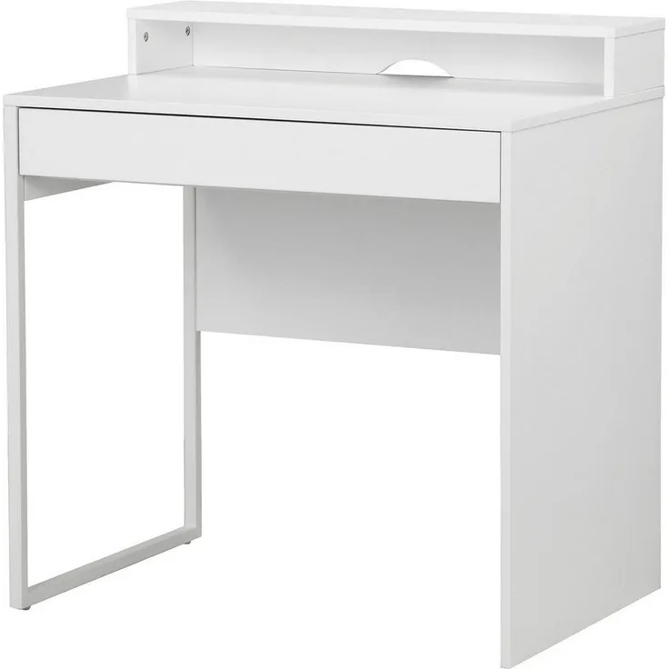 OTTO home Schreibtisch Moid, Computertisch in modernem Design, Breite 80 cm, mit Schublade, Kabeldurchlass & Metallkufe
