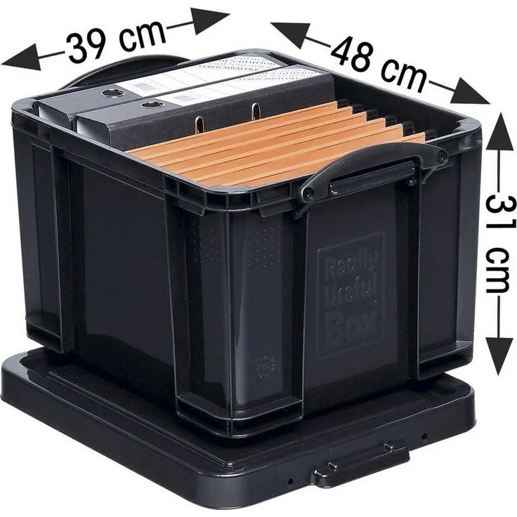 Really Useful Box Aufbewahrungsbox 35,0 l - 48,0 x 39,0 x 31,0 cm schwarz – Bild 1