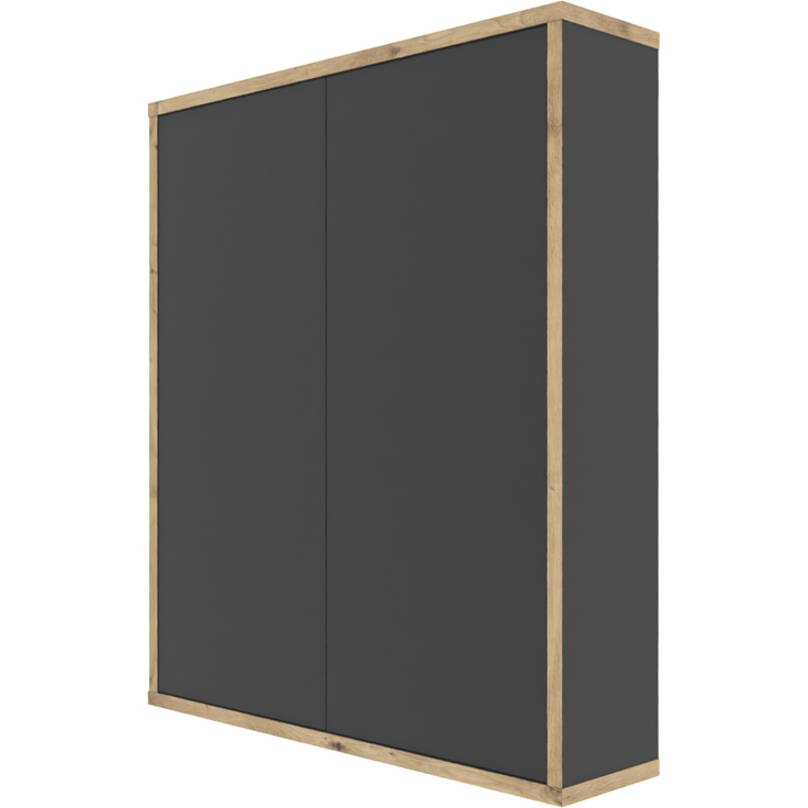 Wandschrank MORENA mit 2 Türen, Grau/Eiche