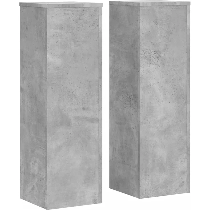 vidaXL Pflanzenständer 2 Stk. Betongrau 25x25x80 cm Holzwerkstoff 852945 – Bild 1