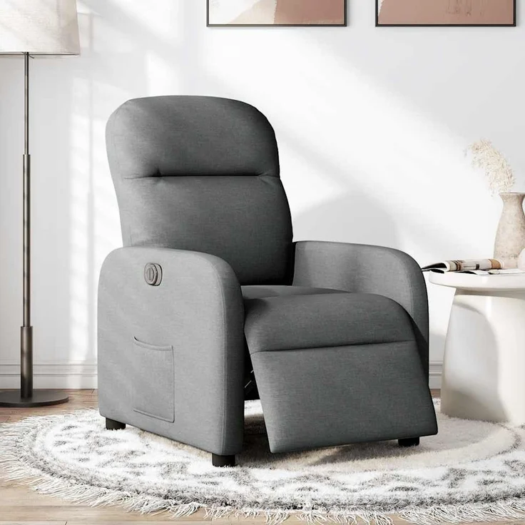 vidaXL Relaxsessel Elektrisch Dunkelgrau Stoff 3302953 – Bild 1