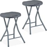 Rattan Klapphocker 2er Set