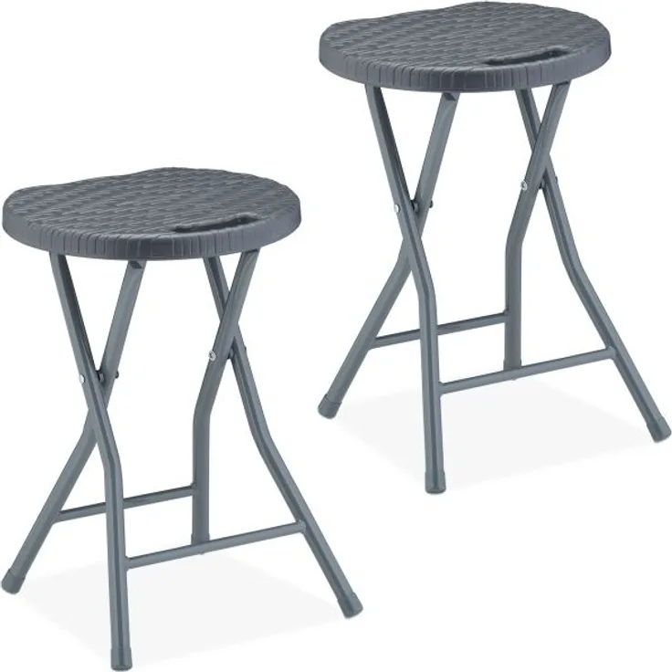 Rattan Klapphocker 2er Set
