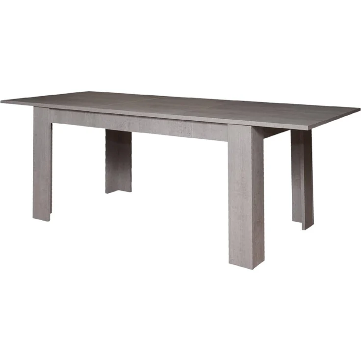 Dmora Ausziehbarer Esstisch, Ausziehbare Konsole, Moderner Tisch mit Auszügen, 160 / 220x88h80 cm, Zementfarbe – Bild 5