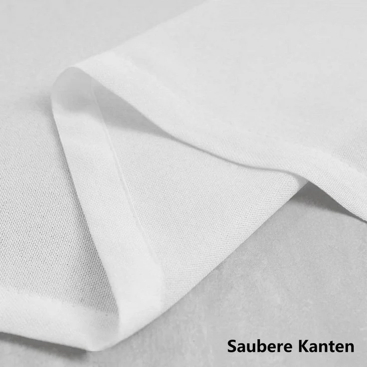 Woltu Gardine (2 St), Kräuselband, halbtransparent, Vorhänge Leinenoptik – Bild 3