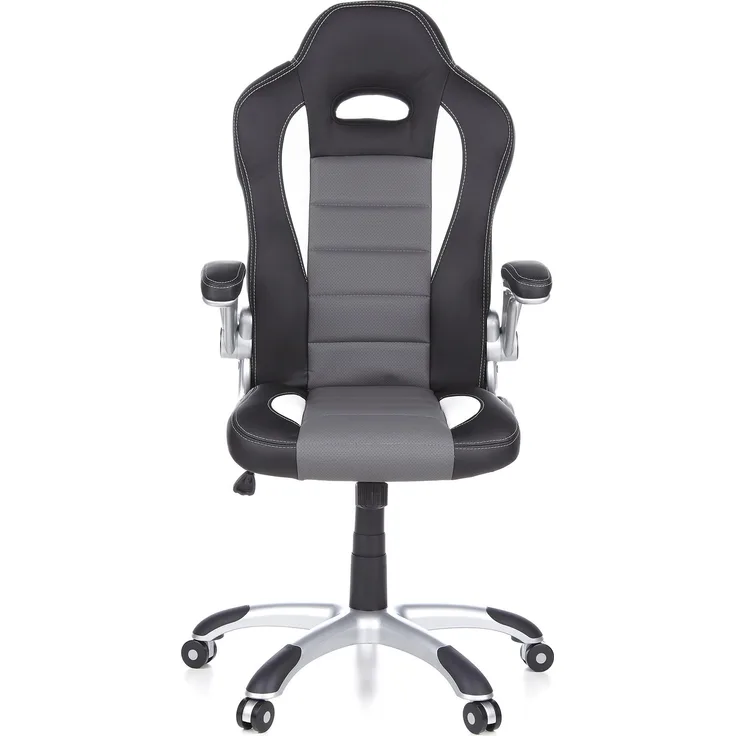 hjh OFFICE Gamingstuhl GAME SPORT Kunstleder Schwarz/Weiß/Grau