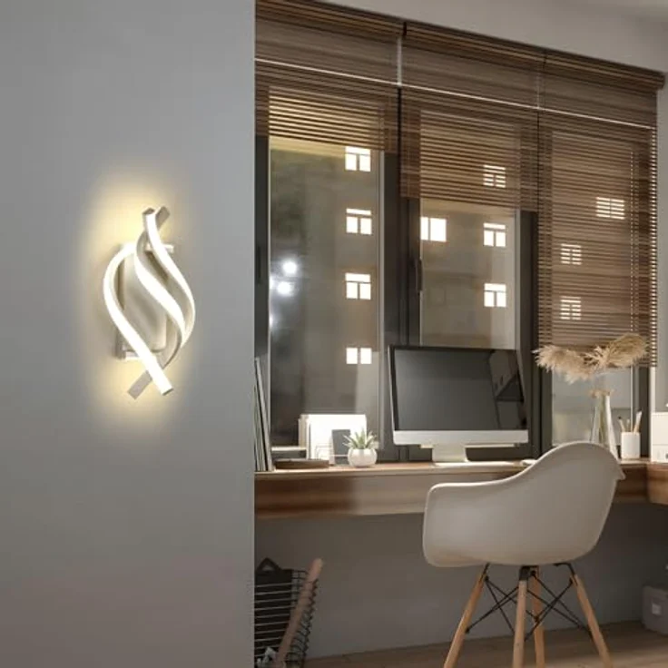 Comely LED Wandleuchte Innen, 22W Wandlampe Innen Acryl 2500LM, 4500K Neutrales Licht Wandbeleuchtung für Wohnzimmer Schlafzimmer Treppenhaus Flur Esszimmer Küche Balkon, Weiße – Bild 10