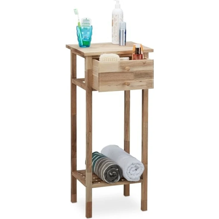 Beistelltisch Walnuss mit Schublade – Bild 3