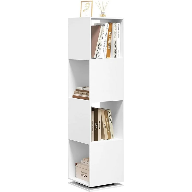 EUGAD Drehregal, 1-tlg, mit 4 Ebenen, für Wohnzimmer Schlafzimmer, 35x145x35 cm – Bild 5