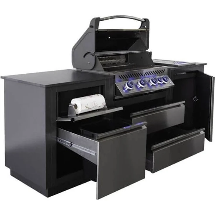 Napoleon Oasis Compact Outdoorküche mit Prestige 500 Einbaugrill und Einbau Sizzle Zone – Bild 3
