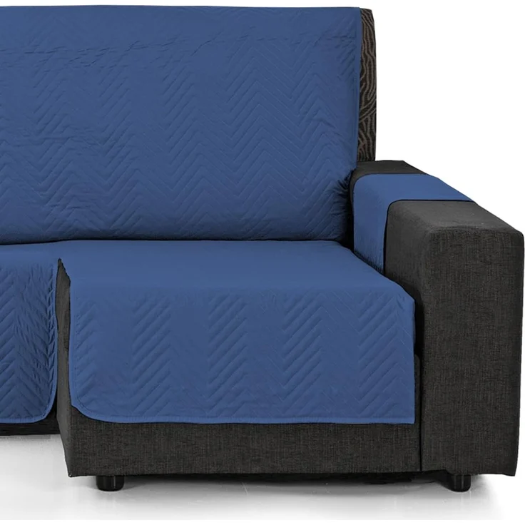 Martina Home Bezug für Chaiselongue, gepolstert, Milano 240, Blau
