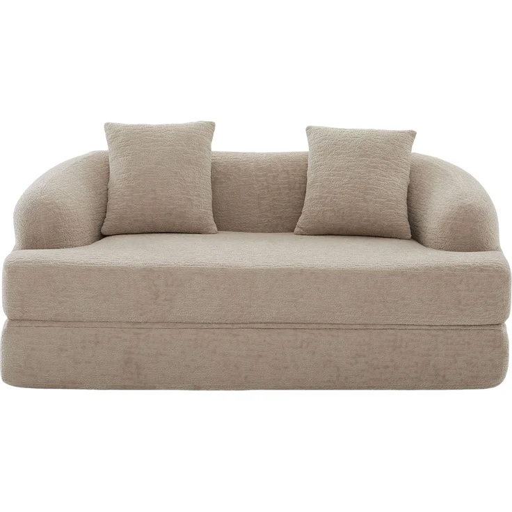 ZUBALIYA Schlafsofa 84x65 cm, mit LED - Beleuchtung, mit Chenille - Bezug, modular aufgebaut, mit Schaumstoffpolsterung – Bild 15