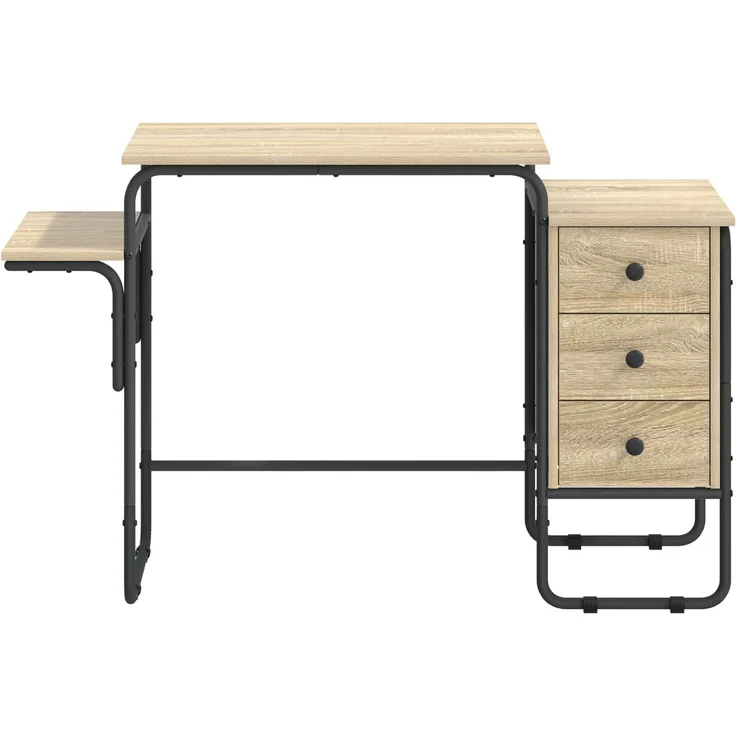 vidaXL Schreibtisch mit Stauraum Sonoma-Eiche 120 x 50 x 75 cm 8007997 – Bild 4