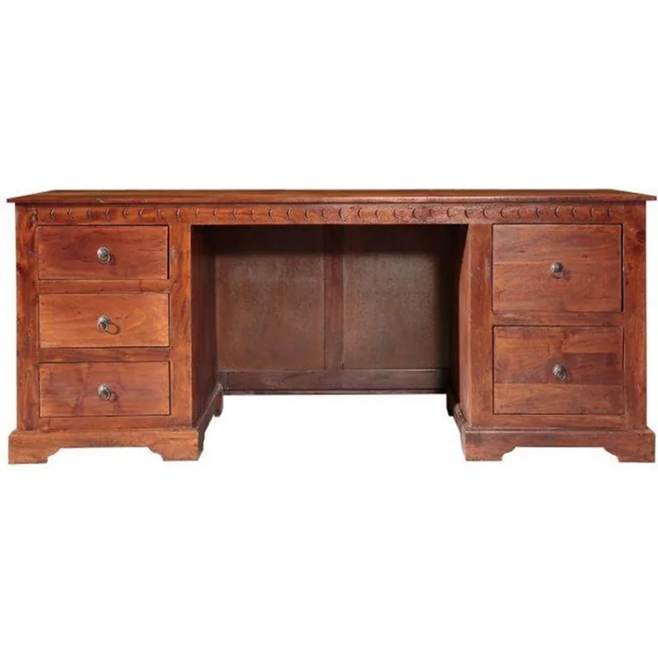 Schreibtisch Akazie 180x80x74 nougat lackiert OXFORD #529