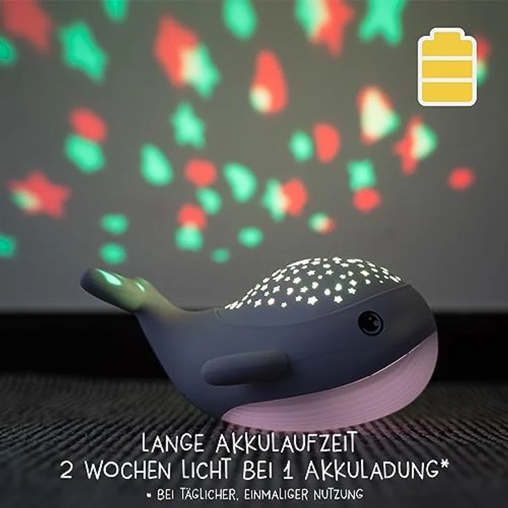 MegaLight Nachtlicht Baby Sternenhimmel | 2in1 Sternenhimmel Projektor Baby + Nachtlicht | warmweißes Nachtlicht & RGB Sternenprojektor in 3 Farben | Sternenprojektor Nachtlicht Kinder | WILLY WHALE – Bild 5