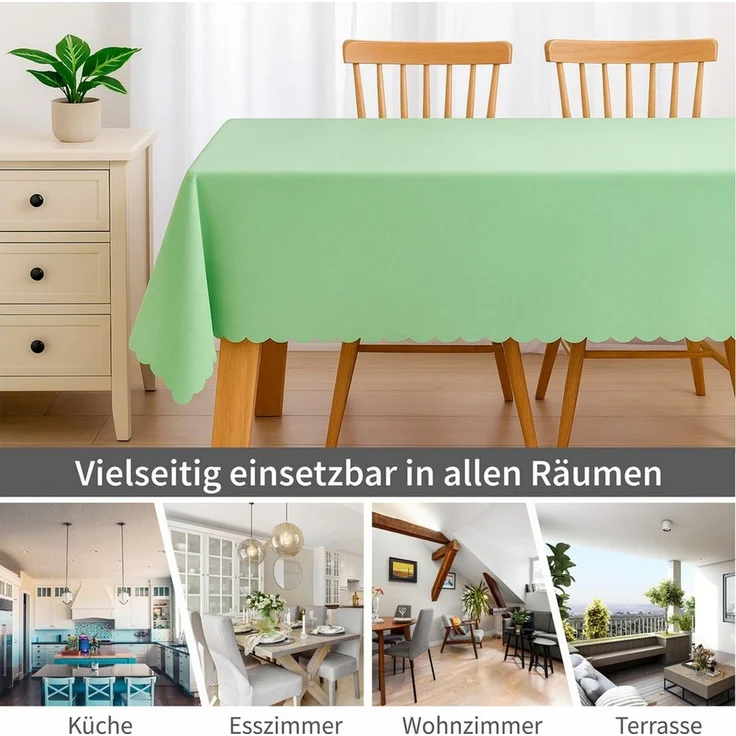 matches21 HOME & HOBBY Tischdecke Tischläufer 40x150 cm in Gelb für Esstisch & Küche (1-tlg), Waschbare Mitteldecke mit gewelltem Rand – Bild 1