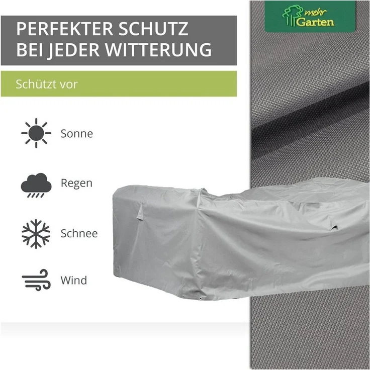 mehr Garten Gartenmöbel-Schutzhülle Premium, Lounge Abdeckung rechteckig I Abdeckung Gartenmöbel Winterfest I Garte – Bild 3