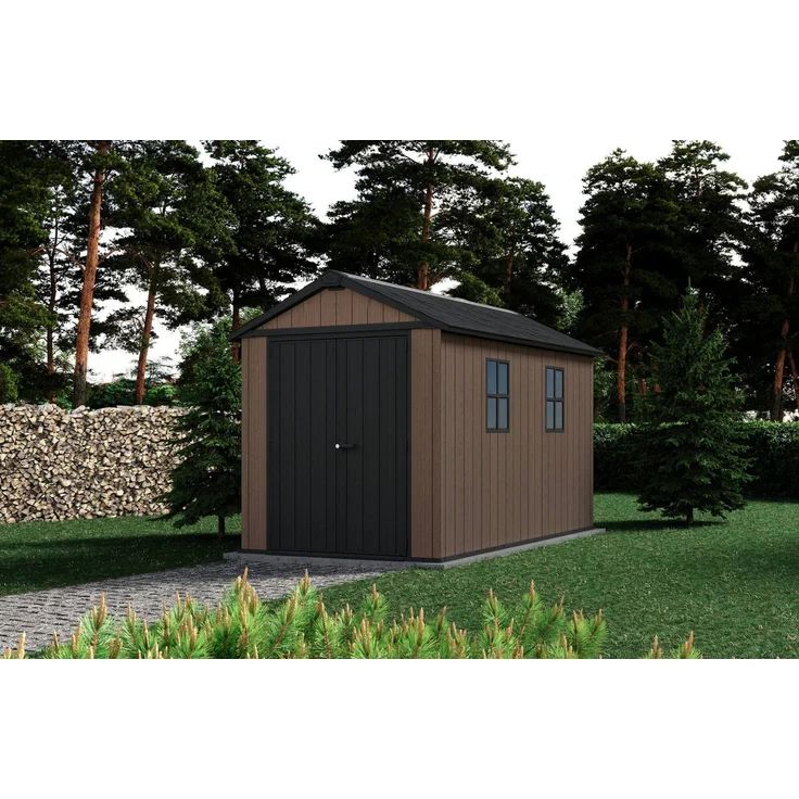 Dmora Gartenhaus Kincardine, Gartenhütte, Gartenhaus, Werkzeugschuppen, 230x350 h246 cm, Braun – Bild 2