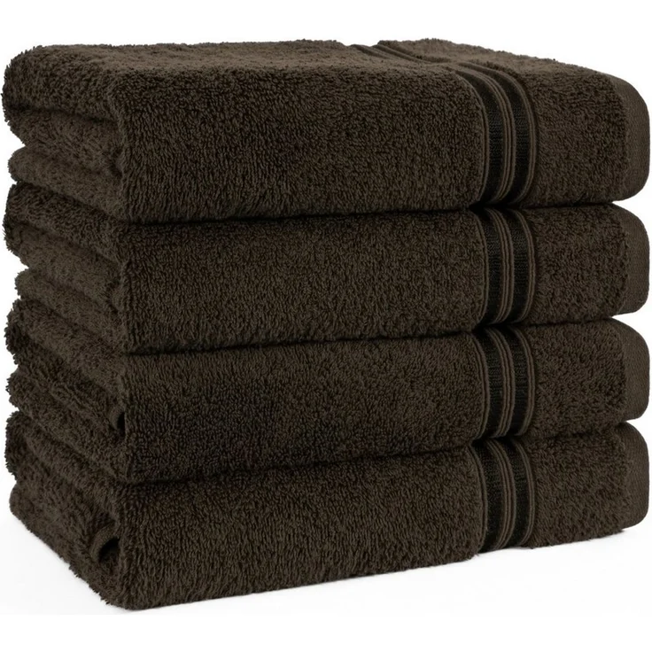 HAMMETEX Handtuch Set 4er Set Handtücher 50x100 cm, 100% Baumwolle, Weich & Saugstark, Frottier (Set, 4-St), mit Bordüre, einfarbig, weich – Bild 1