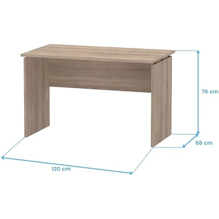 Muebles Pitarch | Bürotisch, Schreibtisch, Computertisch oder Studientisch, Cambrian Eiche, 76 x 120 x 68 cm (Höhe x Breite x Tiefe), modern, Modell Teide – Bild 3