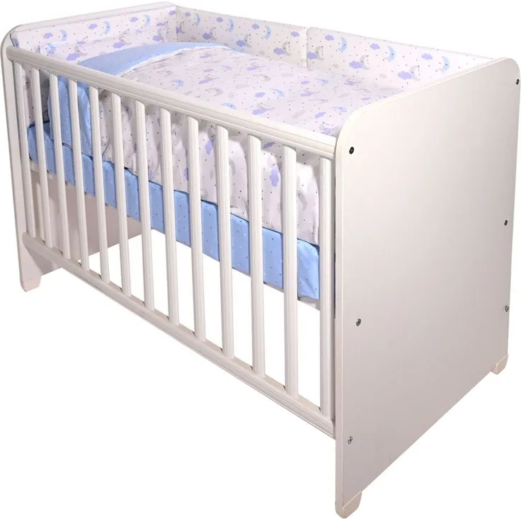 Lorelli Babybettwäsche Set Smile 6-teilig Decke 140x95 Kissen 43x35 Bett 120x60 blau