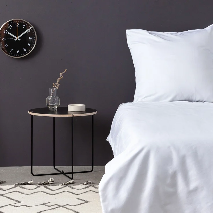 L'essentiel Maison 'De White' Satin-Spannbettlaken für Einzelbetten (DE), Weiß, 200+30 x 100 cm – Bild 1